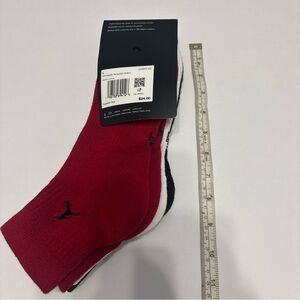 New Jordan Ankle Socks Dri-fit. M8-12, W10-13 BLK, Red, White